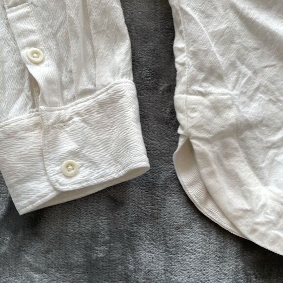 Madewell Lusterweave Hartfield Crop Shirt in Lighthouse White Womens Size XL - Picture 6 of 10